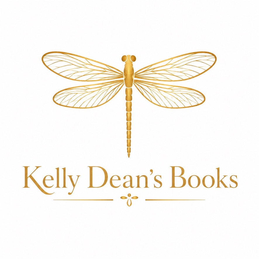 Kelly Dean's Books dragonfly logo
