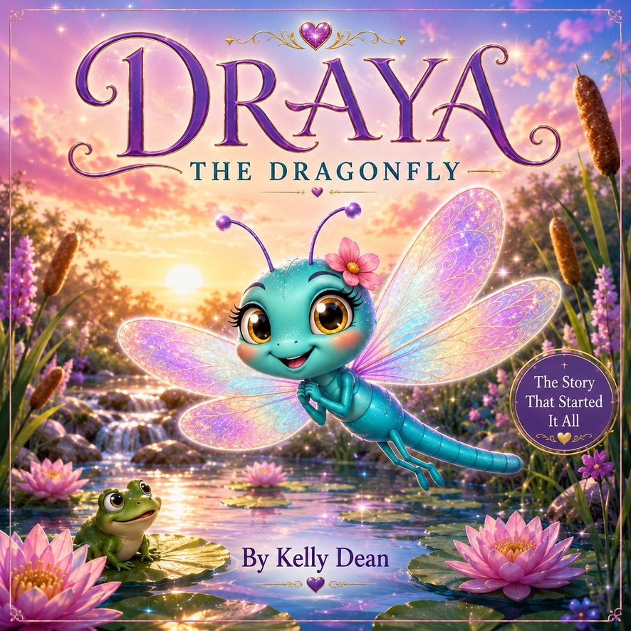 Draya the Dragonfly book cover by Kelly Dean