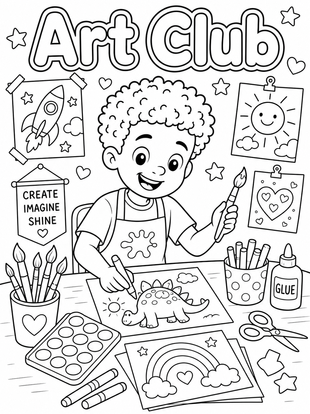 Art Club coloring page