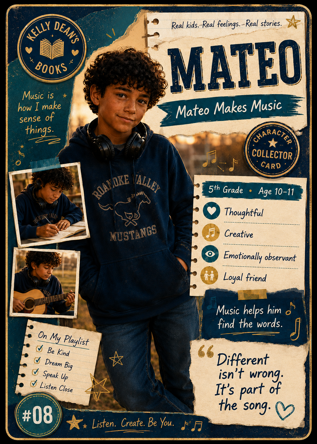 Mateo character collector card — Mateo Makes Music