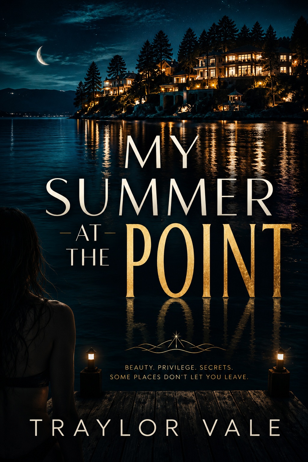 My Summer at the Point book cover — a dark, moody lakeside scene
